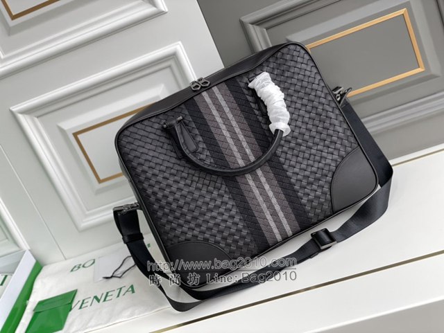 Bottega veneta高端男包 98052 寶緹嘉手工編織原廠進口胎牛皮男士手袋 BV經典款男士手提公事包  gxz1371